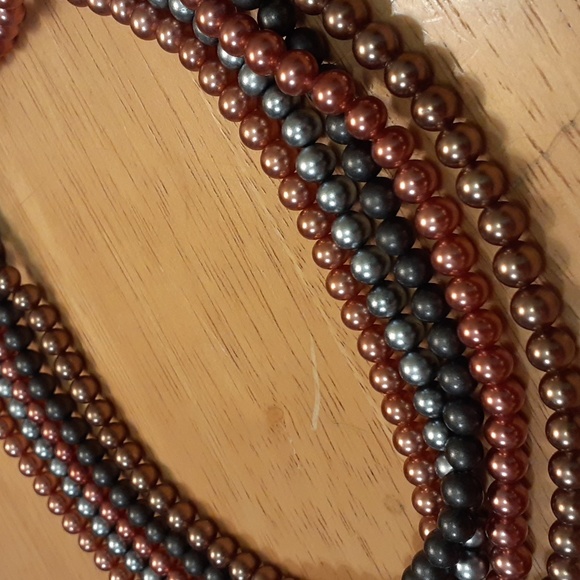 Vintage 5-Strand Pearl Necklace U144 - Picture 13 of 14